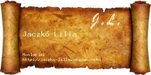 Jaczkó Lilla névjegykártya