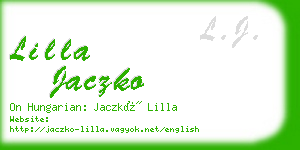 lilla jaczko business card